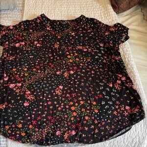 Torrid Black Floral Women's Blouse